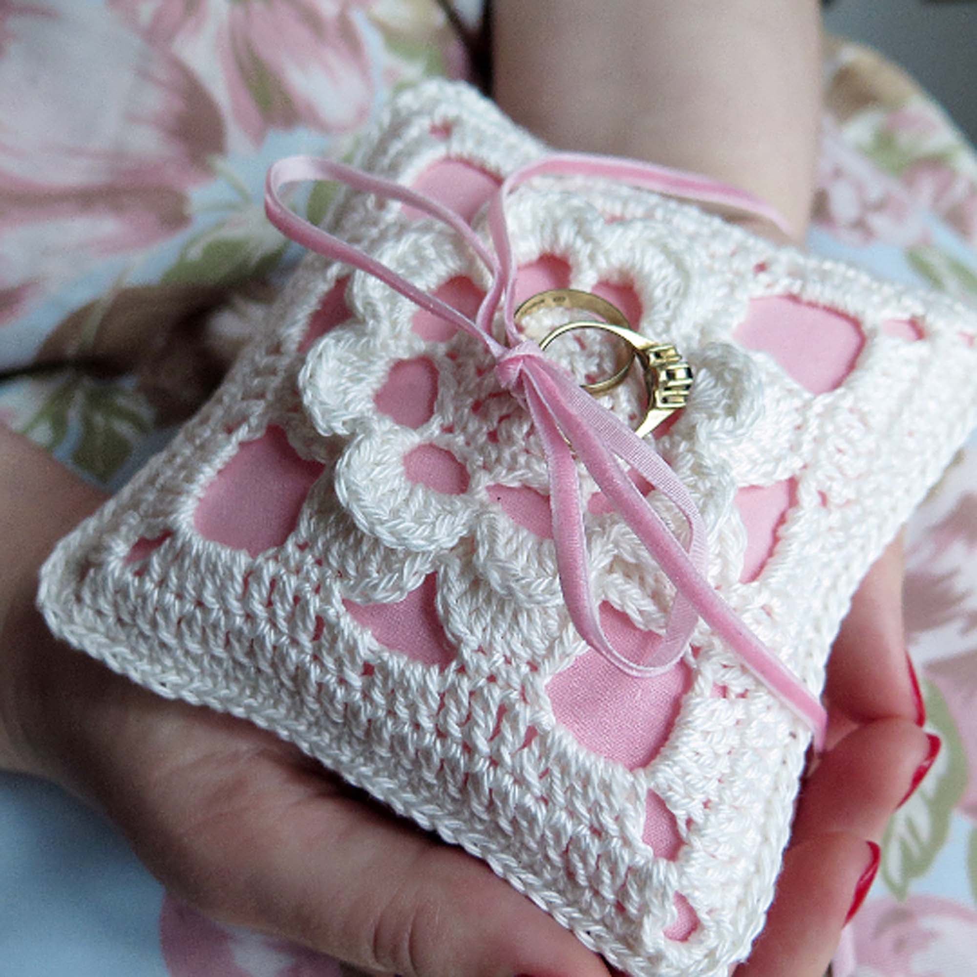 Crochet Lace Ring Bearer Pillow (5 colour options!) To Be Adorned